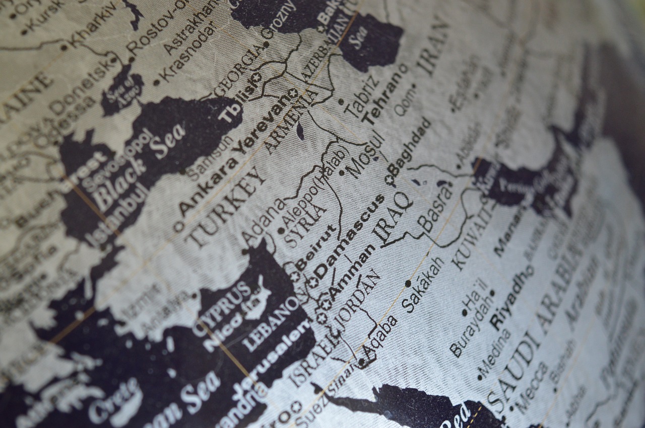 syria, middle east, map